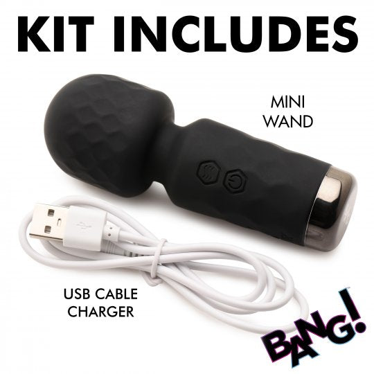 10X Mini Silicone Wand - Black