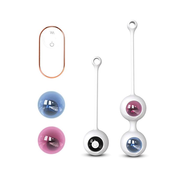 Freezer Ben Wa Ball Remote Control Kegel Ball Exercises Set - White