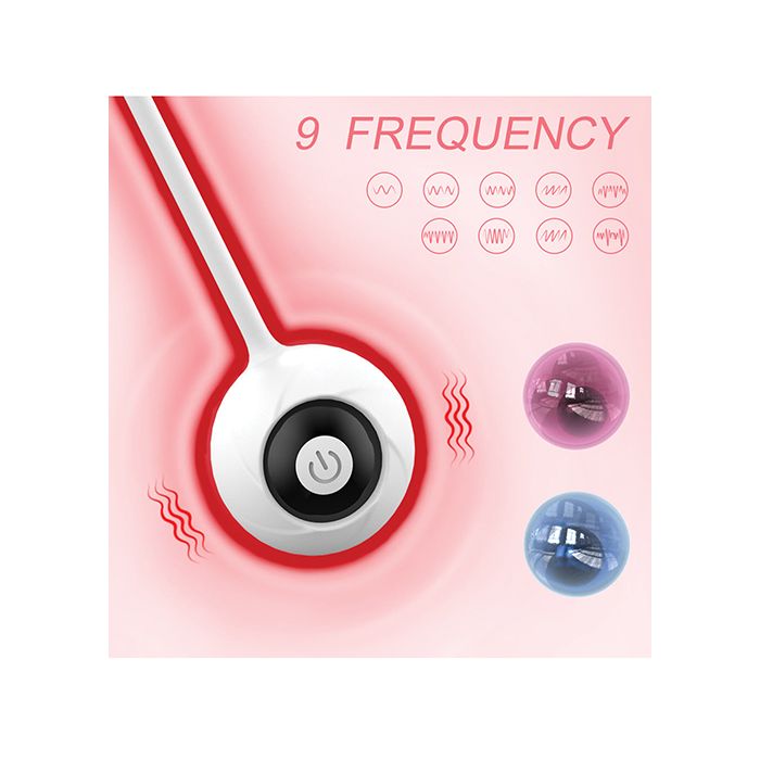 Freezer Ben Wa Ball Remote Control Kegel Ball Exercises Set - White