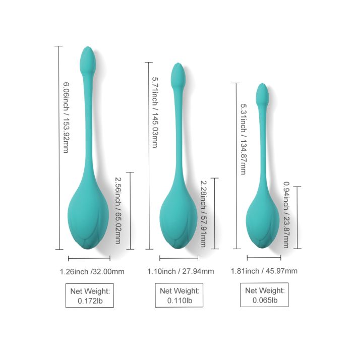 Bluebell Floral 3 Size & Weight Kegel Ball Exercise Set