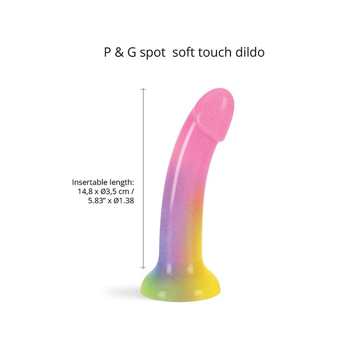Silicone Dildolls Stargazer - Gradient Rainbow w/Glitter