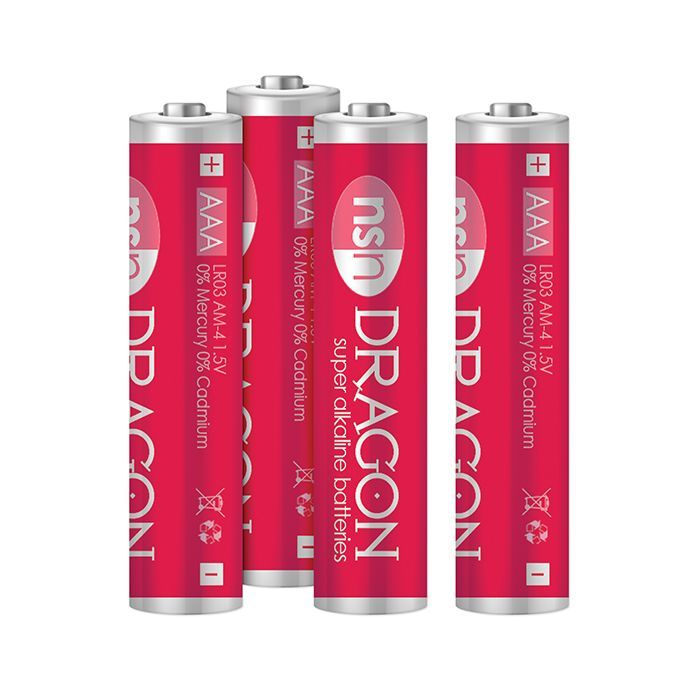 Dragon Alkaline Batteries - AAA Pack of 4