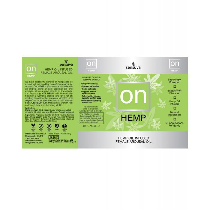 ON Hemp Oil Infused Female Arousal Oil - 5 ml