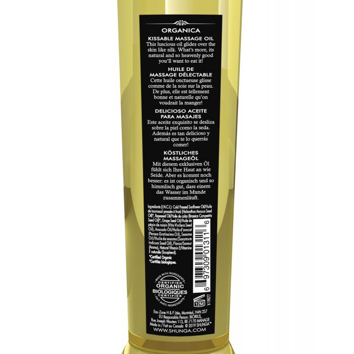 Organic Kissable Massage Oil - 8 oz Exotic Green Tea