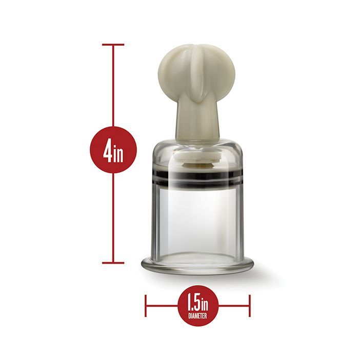 Clit & Nipple Large Twist Suckers - Clear Set of 2